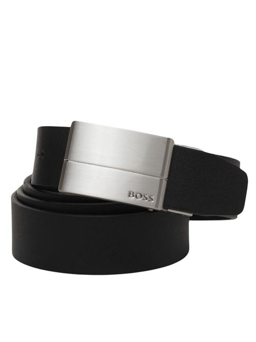 Cintura intercambiabile nera in pelle Hugo Boss | 50537100002